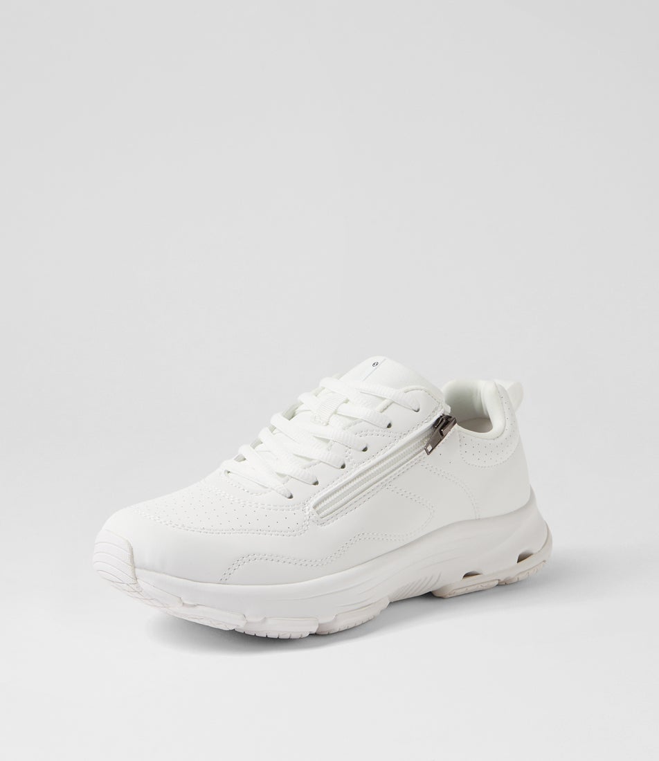 Willin White Fabric Sneakers
