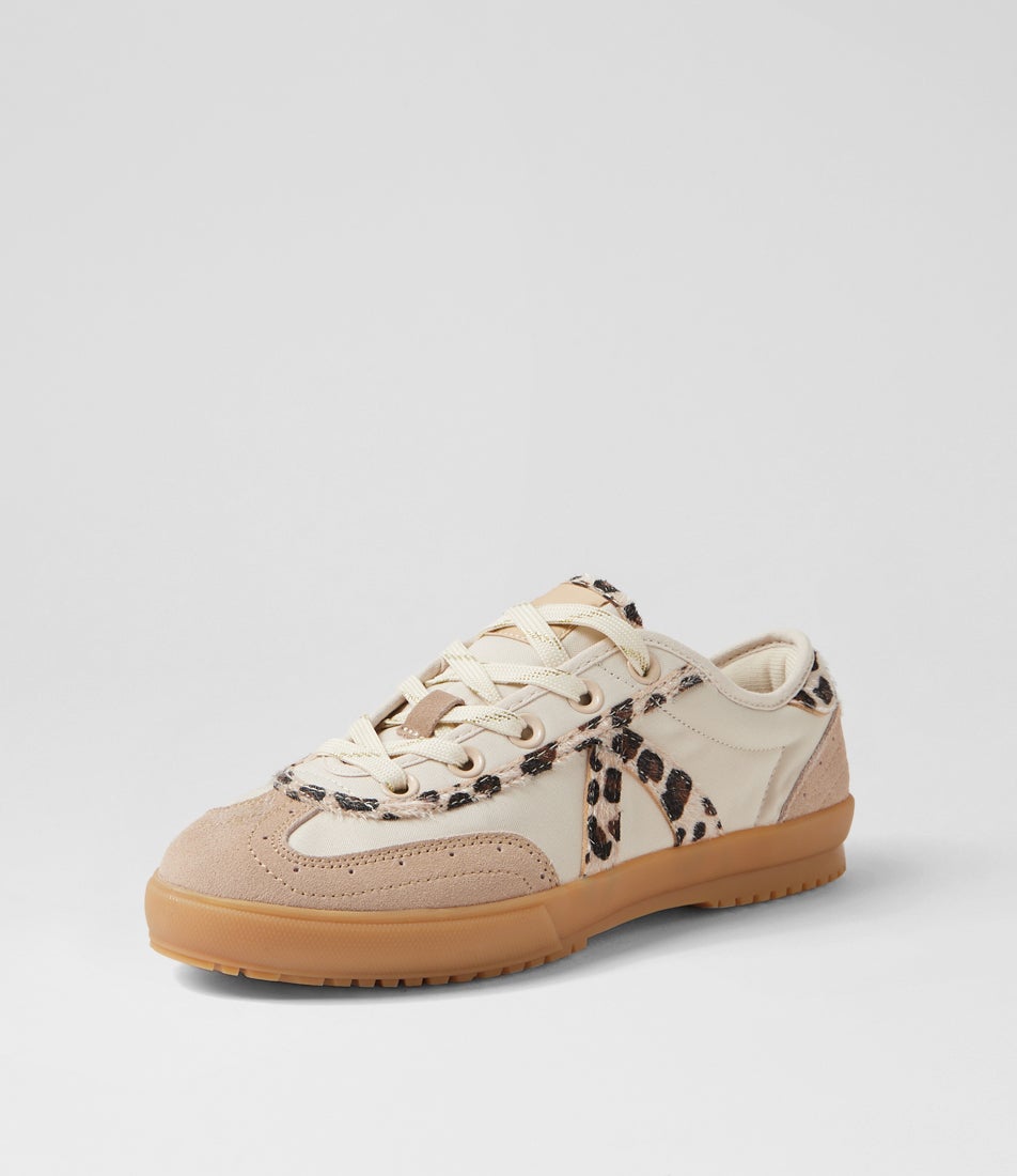 Swing 74 Tan Leopard Suede Sneakers