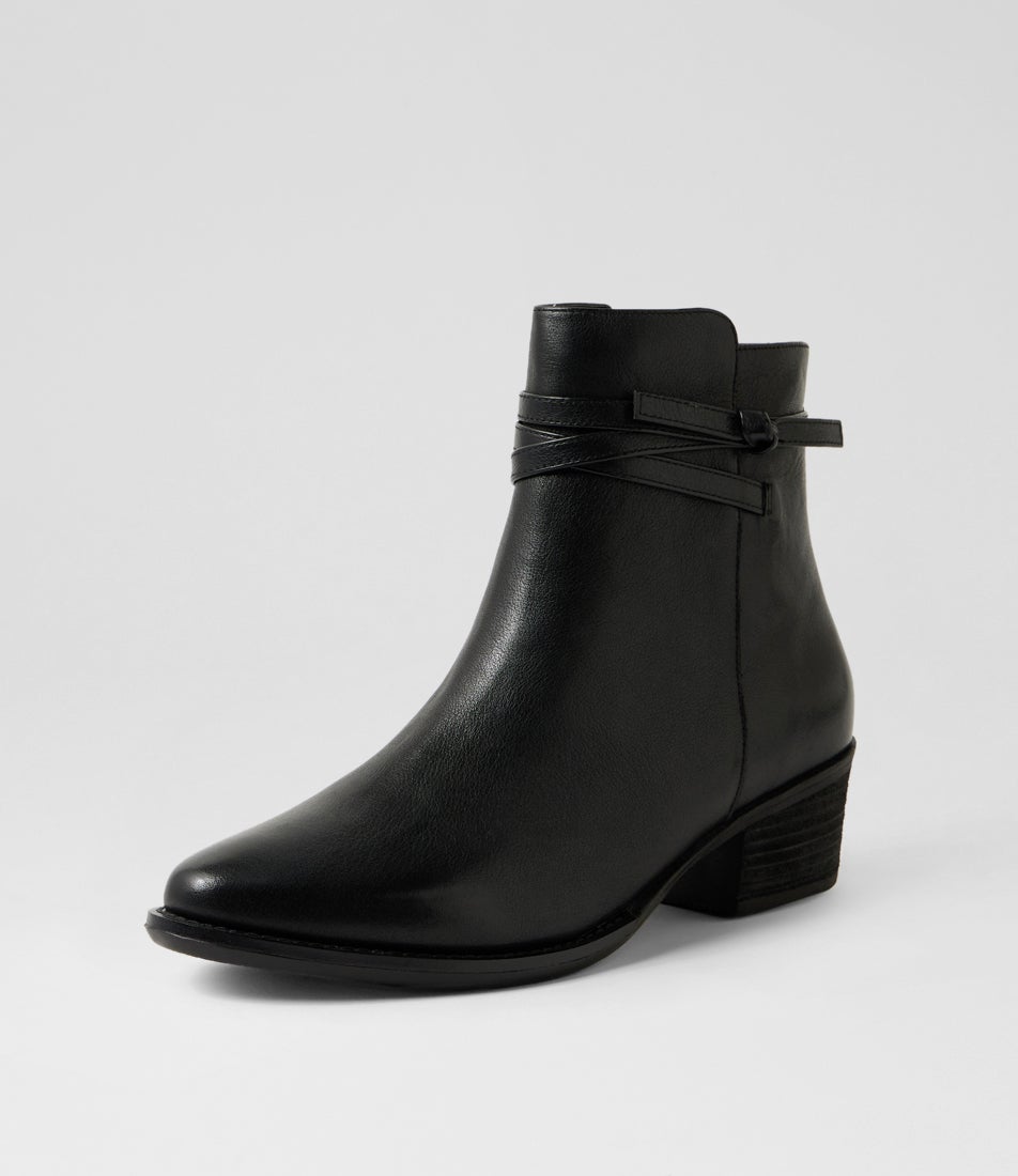 Ellon Xf Black Leather Ankle Boots