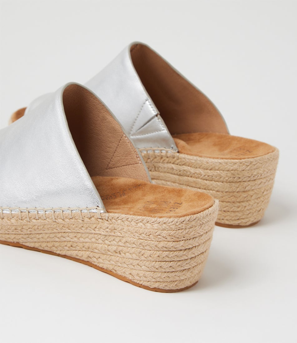 Koping Xw Silver Leather Sandals