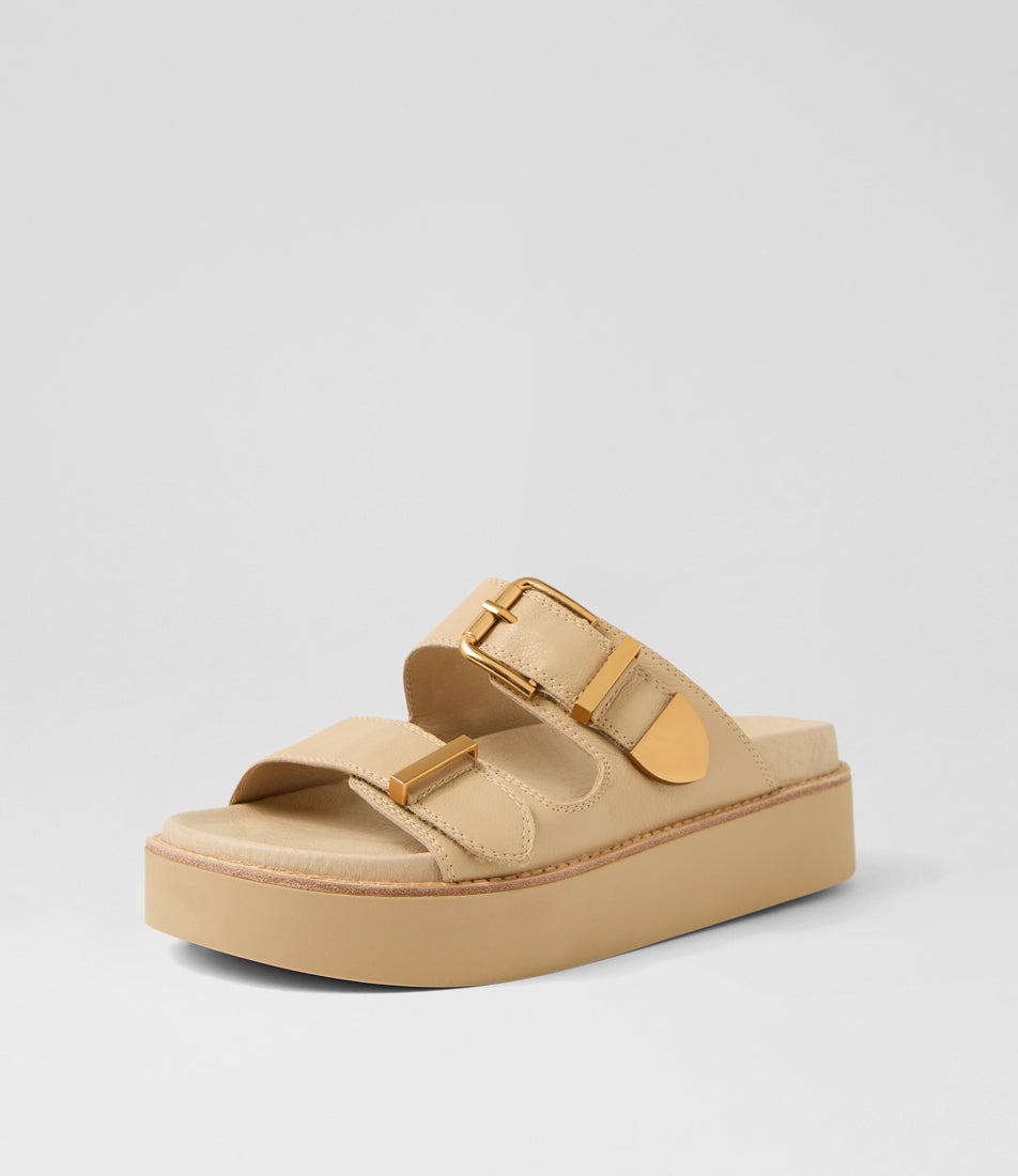 Grettas Camel Leather Sandals