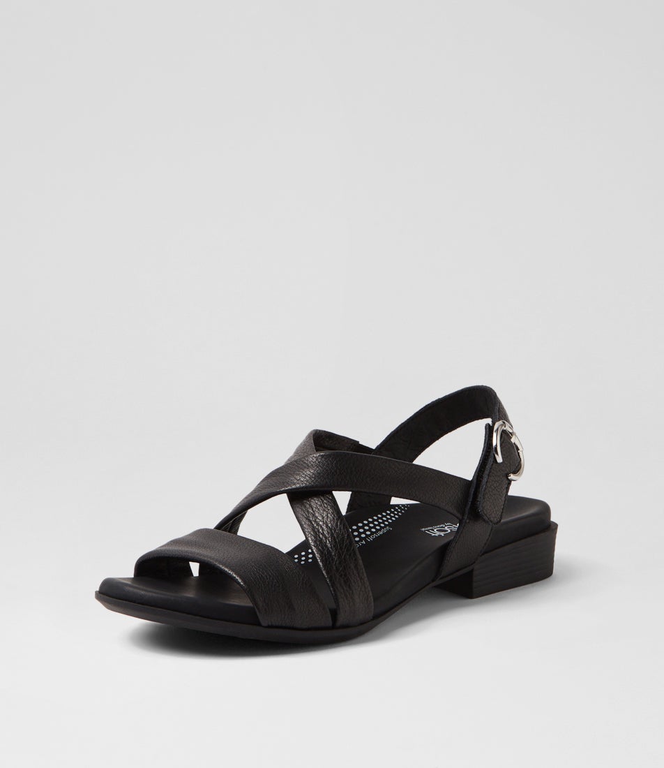 Cevie Black Leather Sandals Cevie Black Leather Sandals