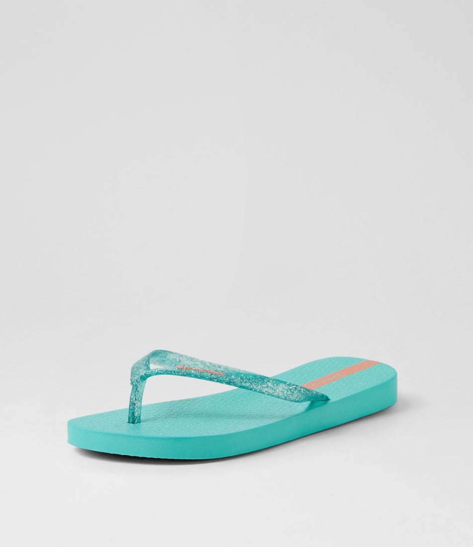 Glitter Junior Blue Glitter Rubber Thongs