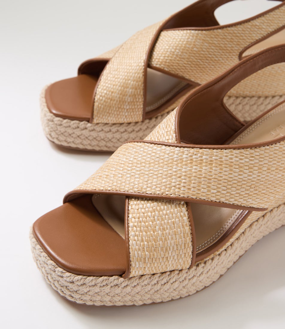 Zerina Tan Natural Leather Sandals