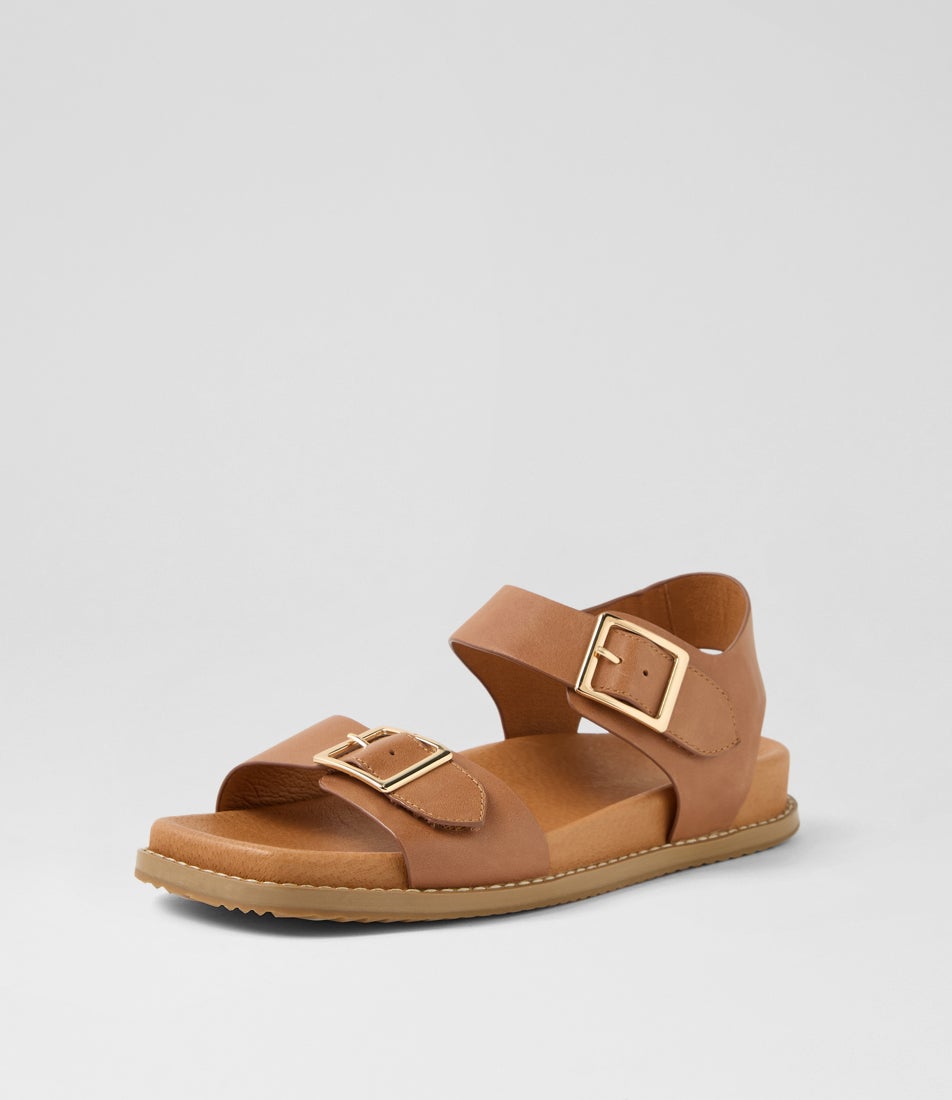 Raven Tan Leather Sandals