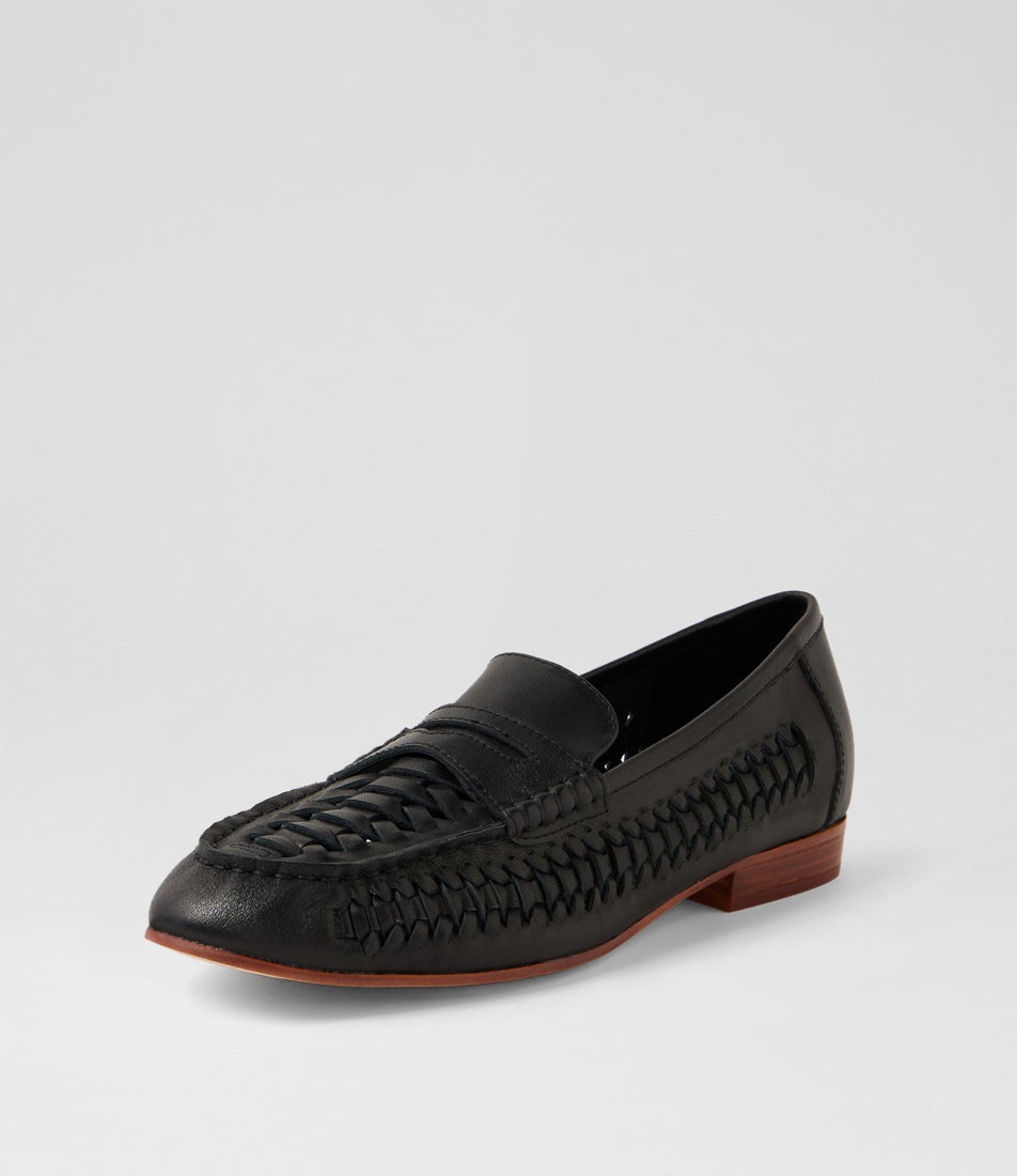 Testkas Black Natural Leather Loafers