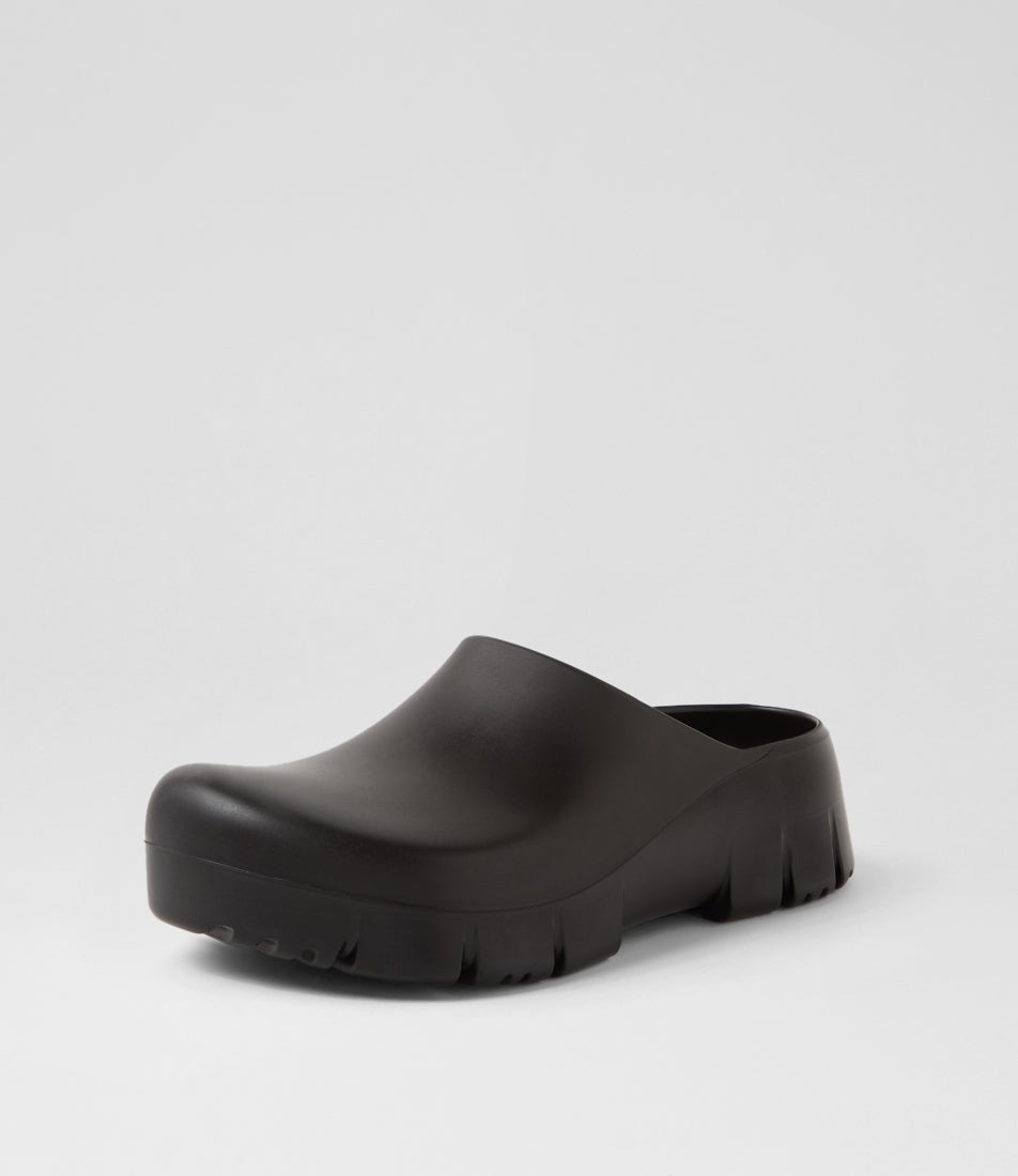 Super Birki 2 Black Polyurethane Flat Shoes