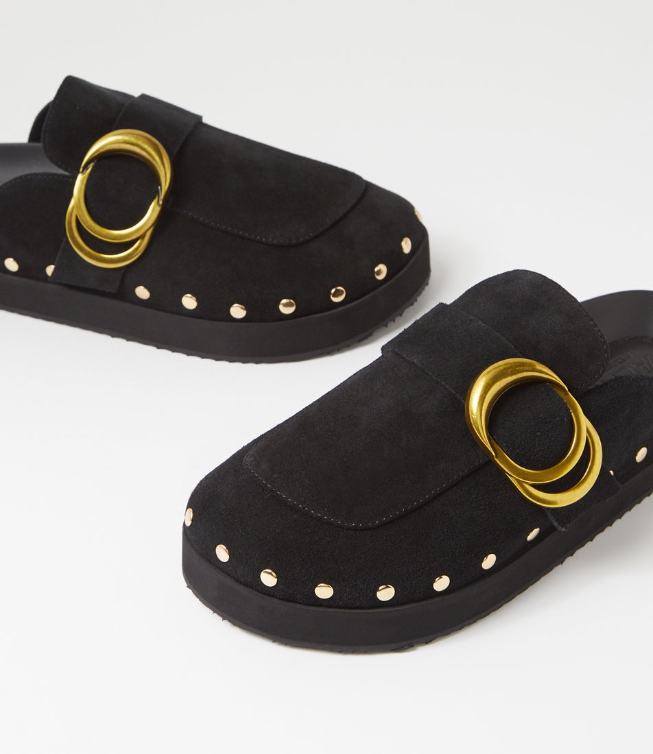 Pascal Mule Black Suede Mules