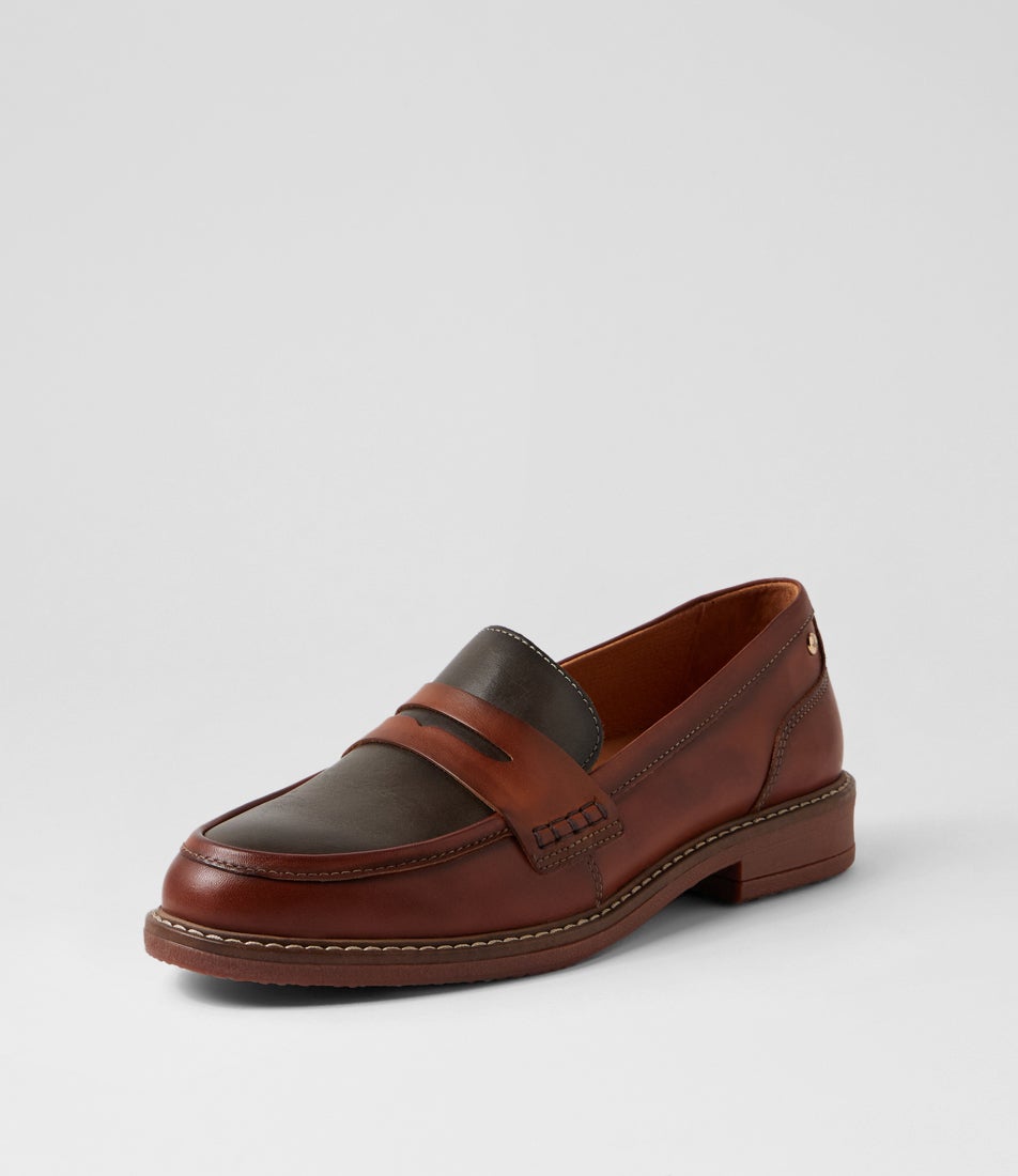 Aldaya 41 Cognac Multi Leather Loafers