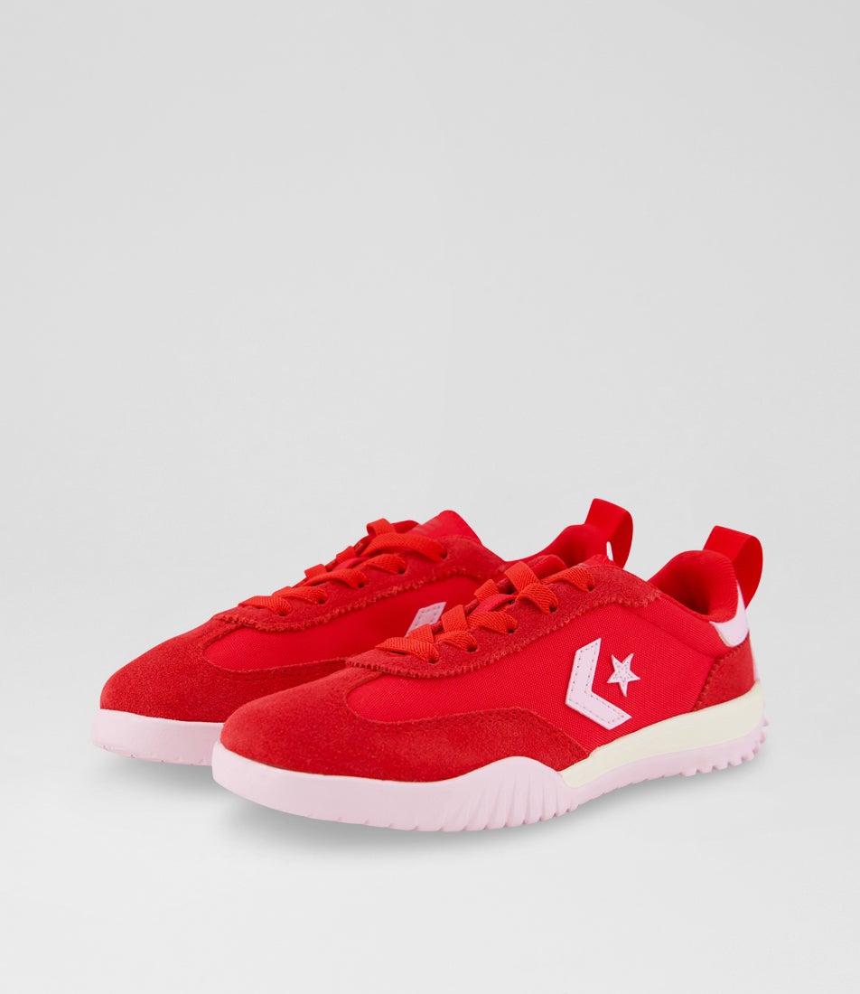 Runstar Trainer Junior Red New Found Bloom Suede Sneakers