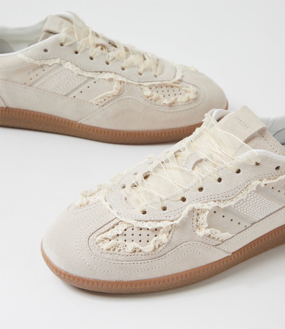 Tb.490 Crochet Cream Leather Sneakers