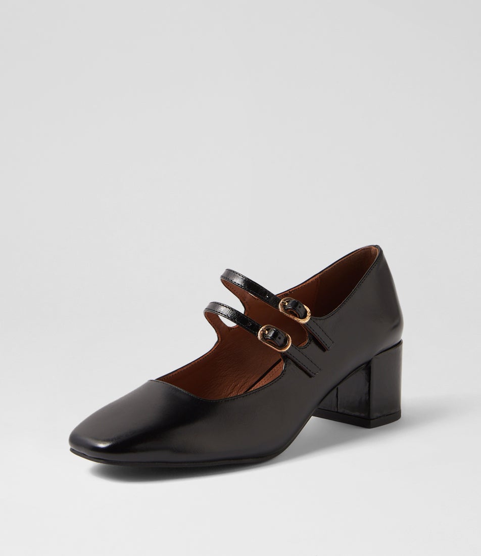 Willow Ii Black Patent Leather Mary Jane Heels