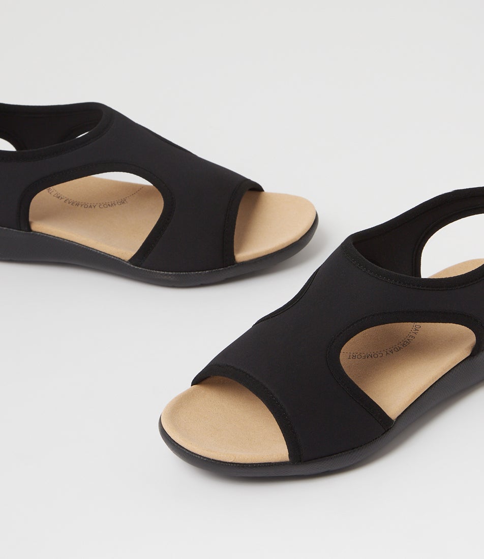 Ullahs W Black Neoprene Sandals