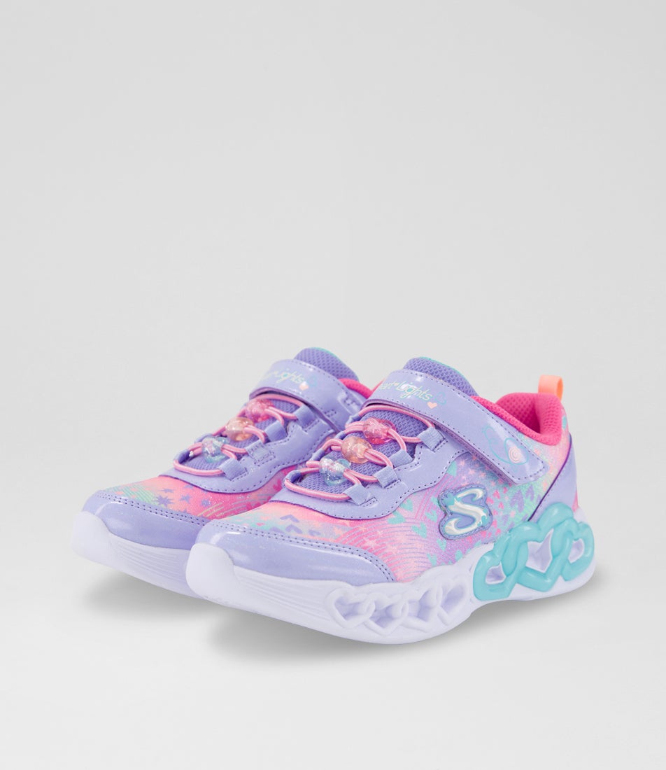 Eternal Heart S Lights Junior Lavender Multi Fabric Sneakers