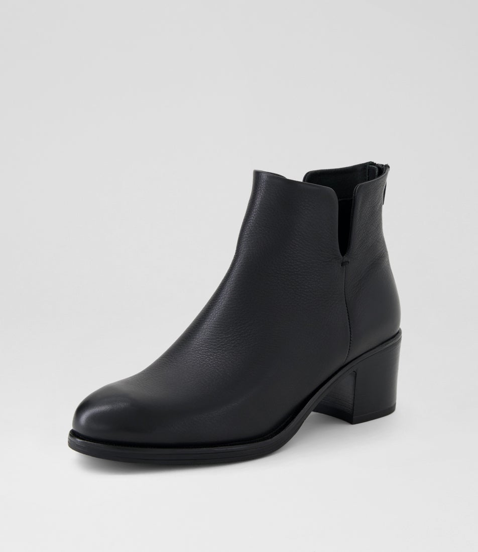 Cassidey Black Leather Ankle Boots Cassidey Black Leather Ankle Boots