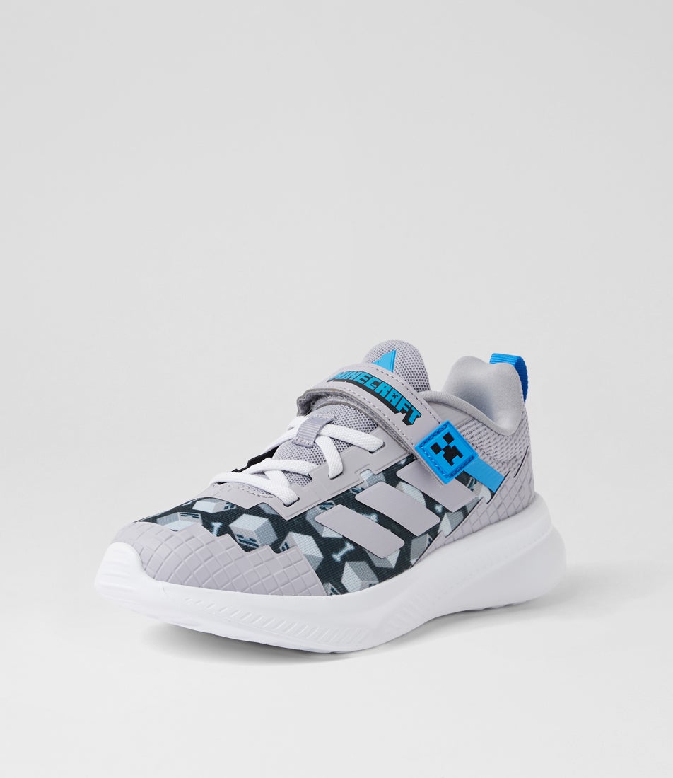 Minecraft Fortarun Toddler Grey Lucid Ray Blue Mesh Sneakers