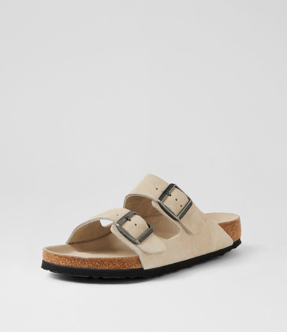 Arizona Sfb Nubuck Oyster Suede Slides