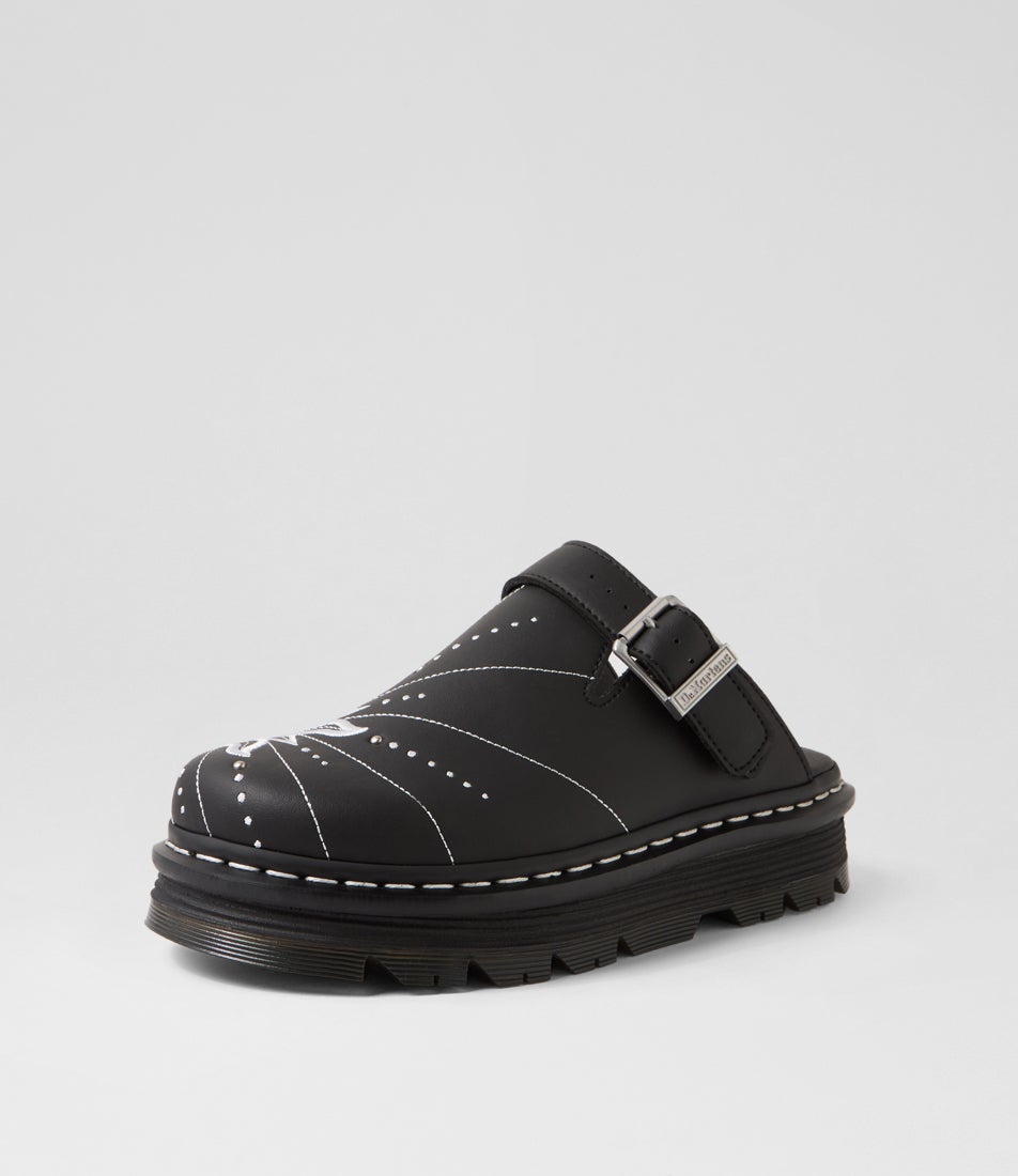 Zebzag Mule Black Genix Nappa Leather Mules