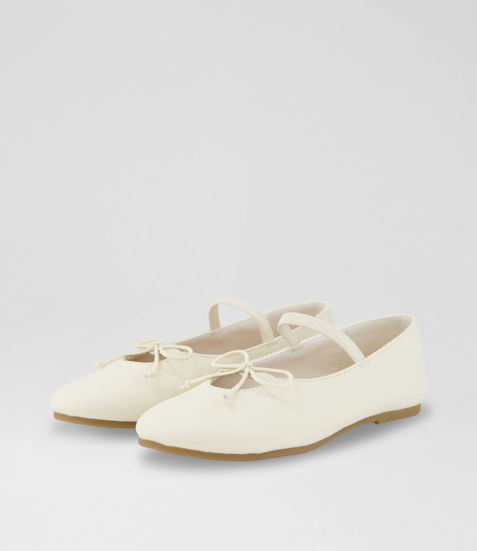 Clover Junior Cannoli Cream Flat Shoes
