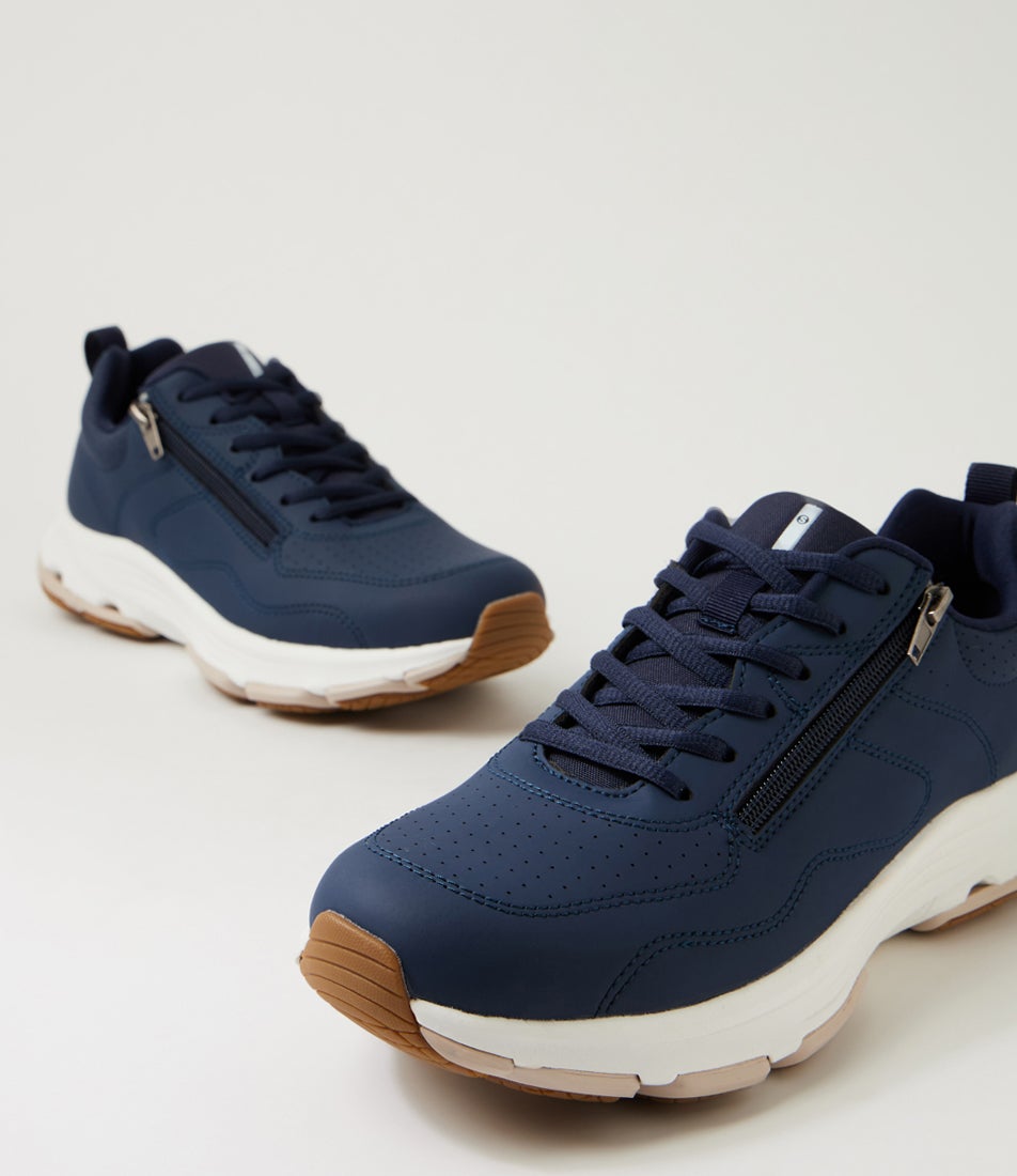 Willin Navy Fabric Sneakers