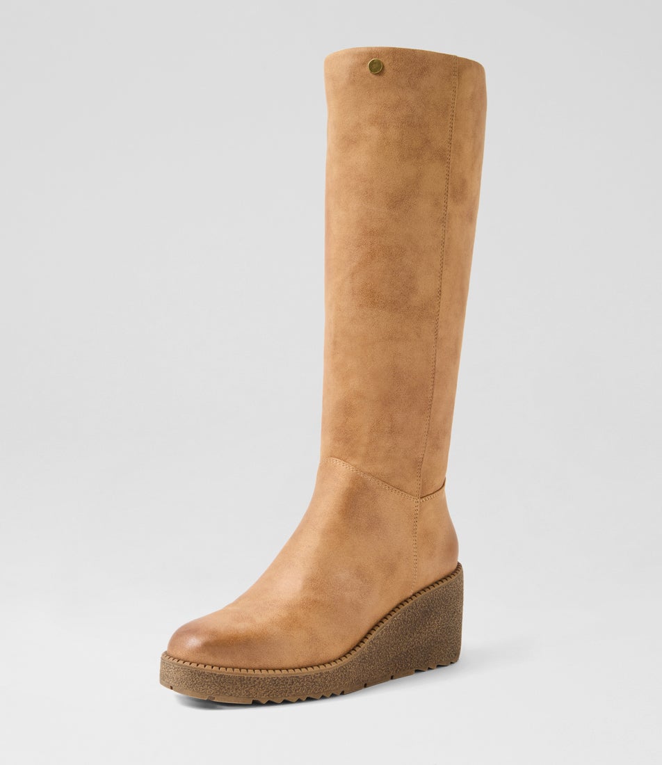 Linson Sand Microsuede Knee High Boots Linson Sand Microsuede Knee High Boots