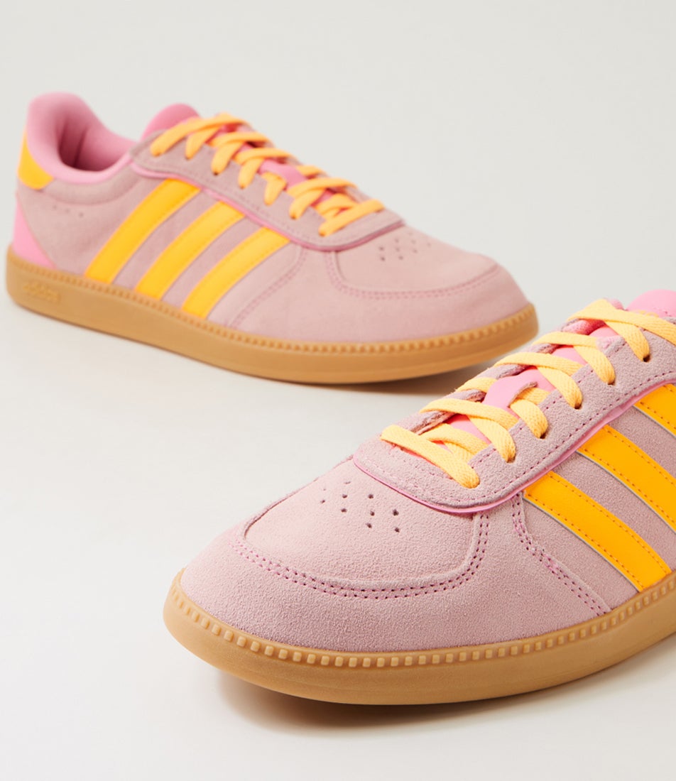 Breaknet Sleek W Bliss Pink Tangerine Fabric Sneakers