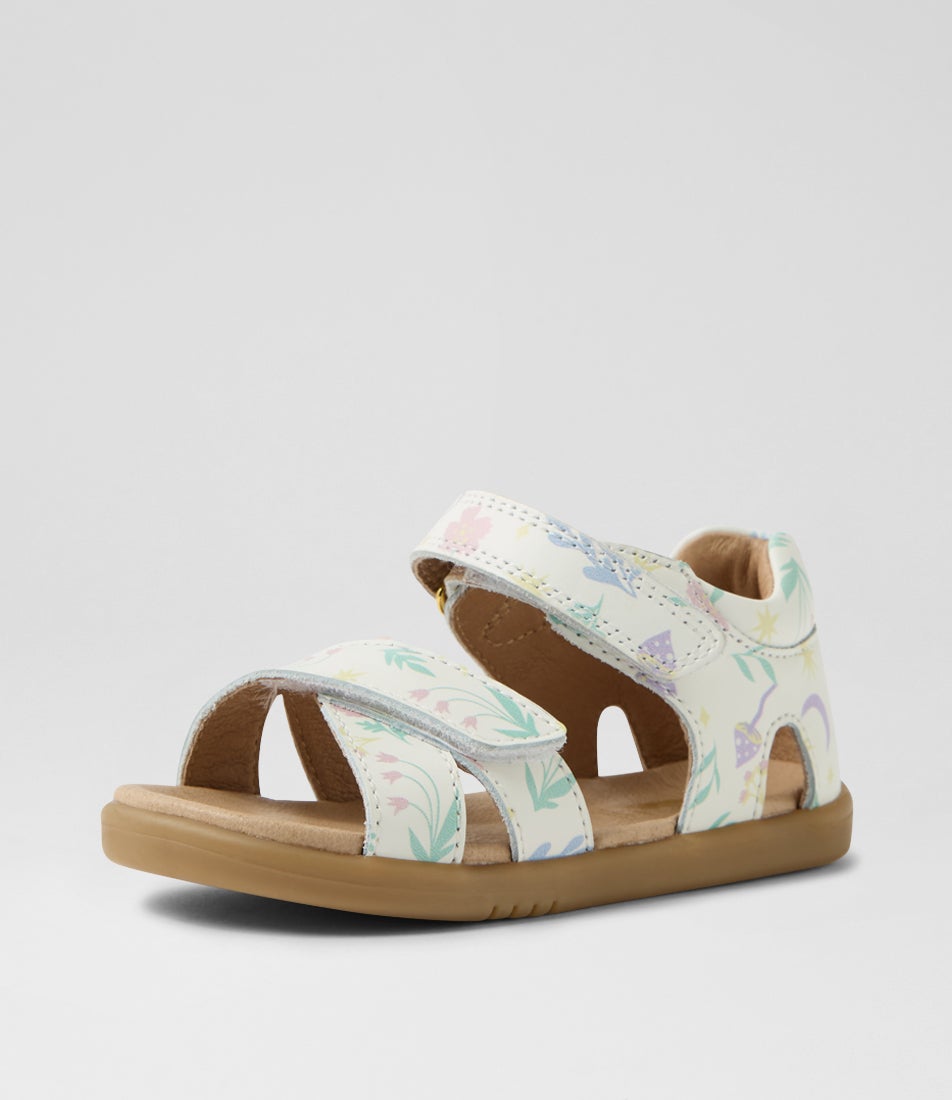 Iw Flora Toddler White Floral Leather Sandals