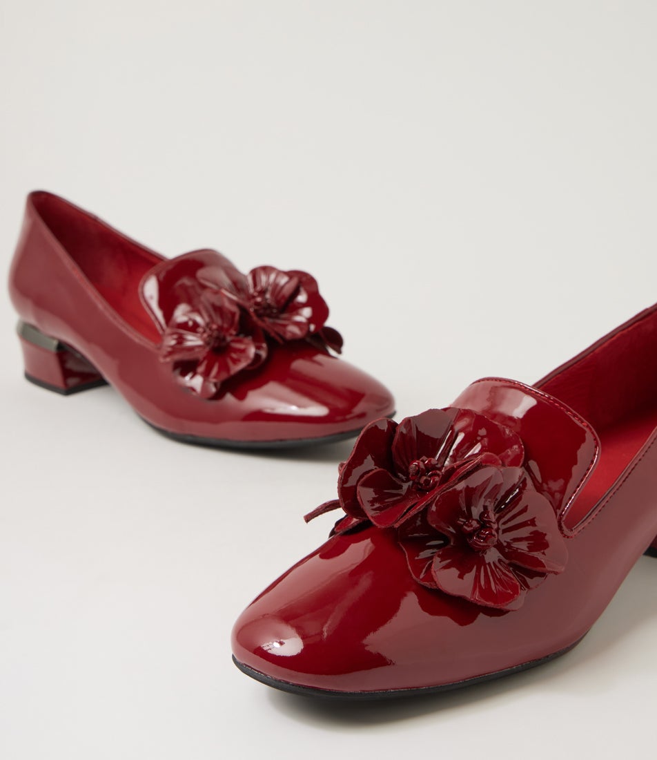 Ghana Dark Red Patent Leather Heels
