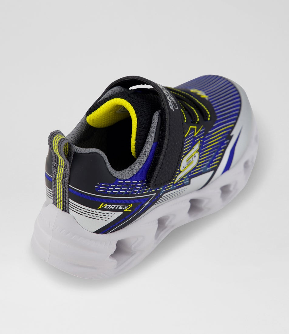 Vortex 2 Toddler Silver Black Fabric Sneakers