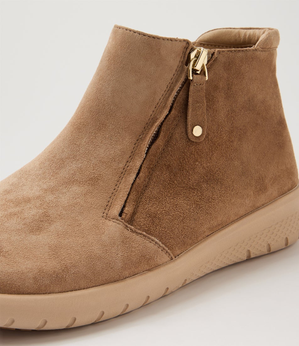 Solange Xf Light Choc Suede Ankle Boots