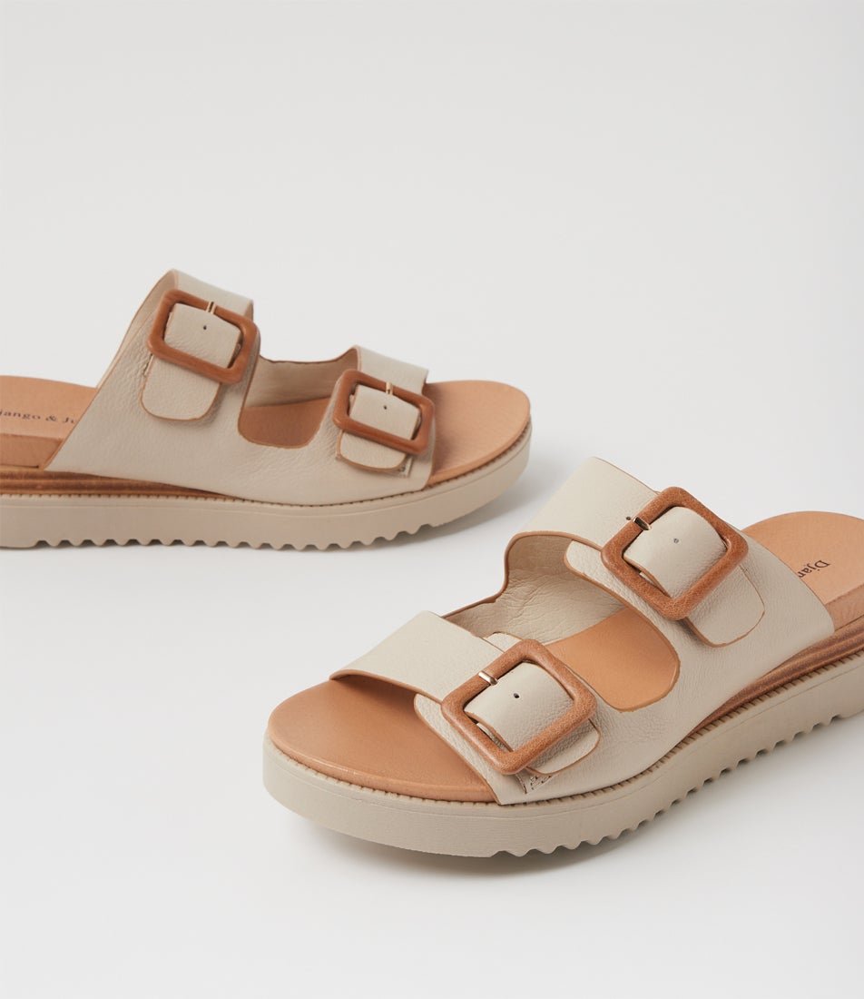 Alphie Almond Tan Leather Mules