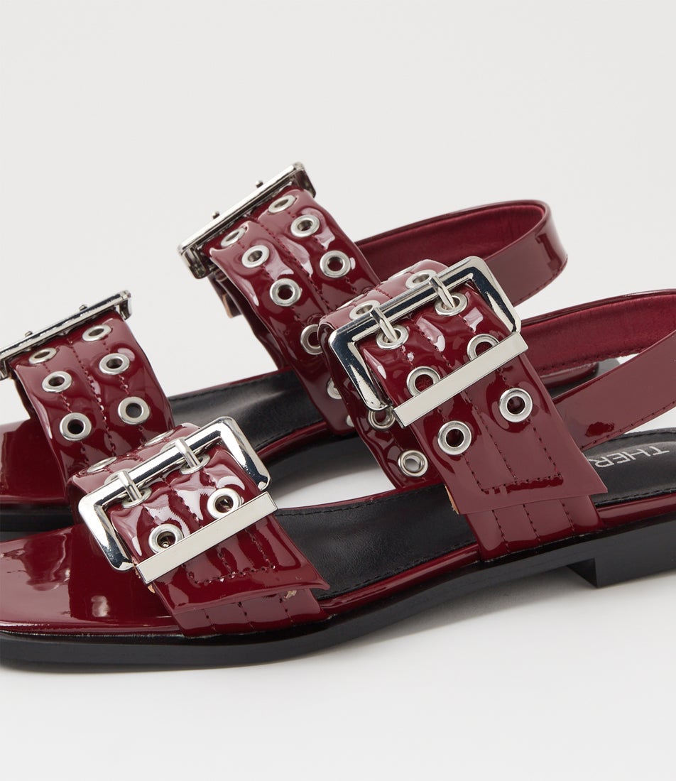 Elemental Cherry Patent Pu Sandals