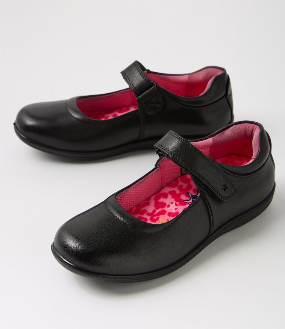 Ellie Junior E Black Leather Shoes