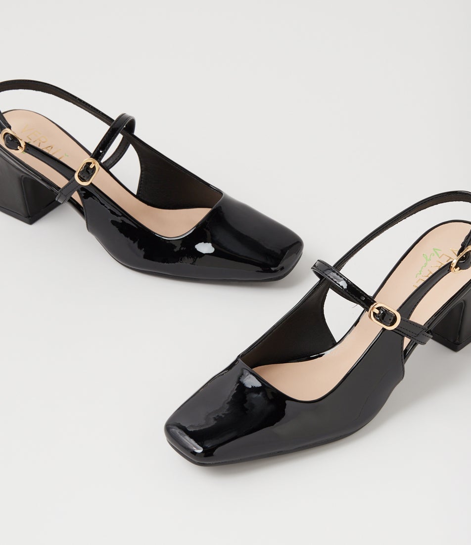 Lolita Black Patent Pu Pump Heels
