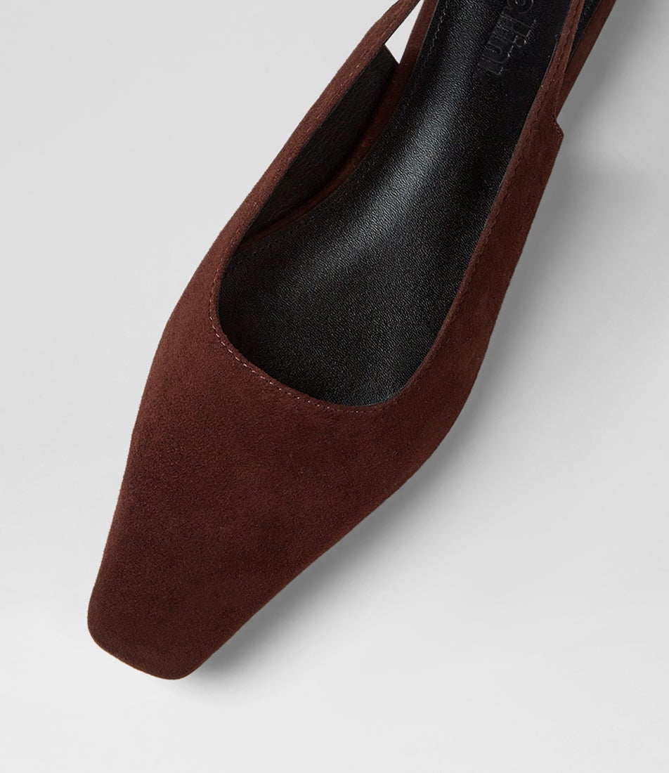 Othentic Deep Choc Suede Flat Shoes