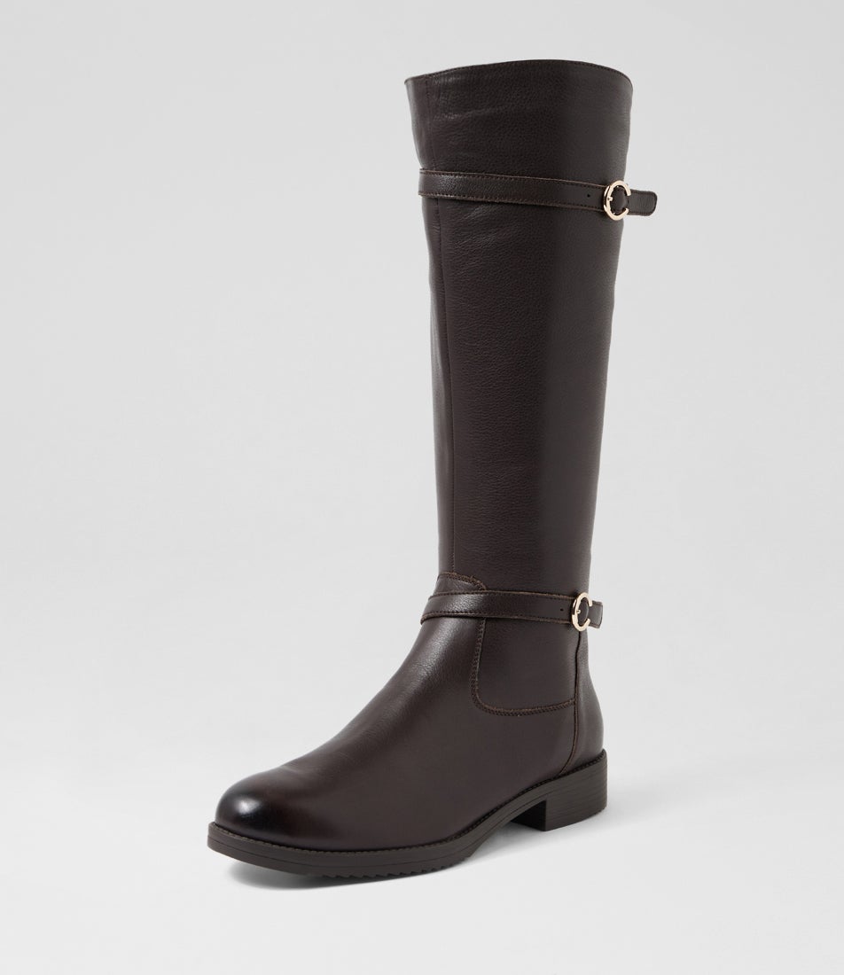 Camilas Brown Leather Knee High Boots