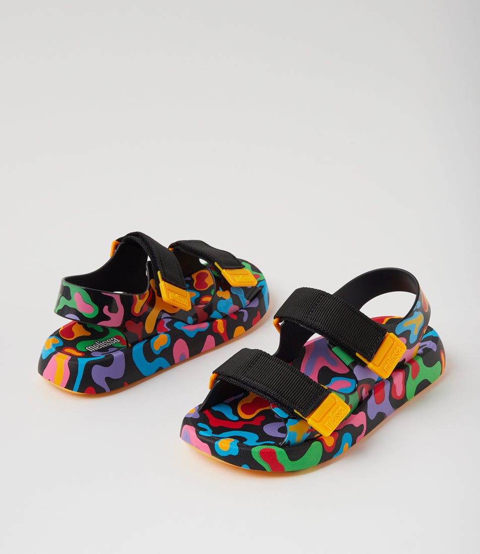 Melissa Mix Ad My Yellow Blue Yellow Pvc Sandals