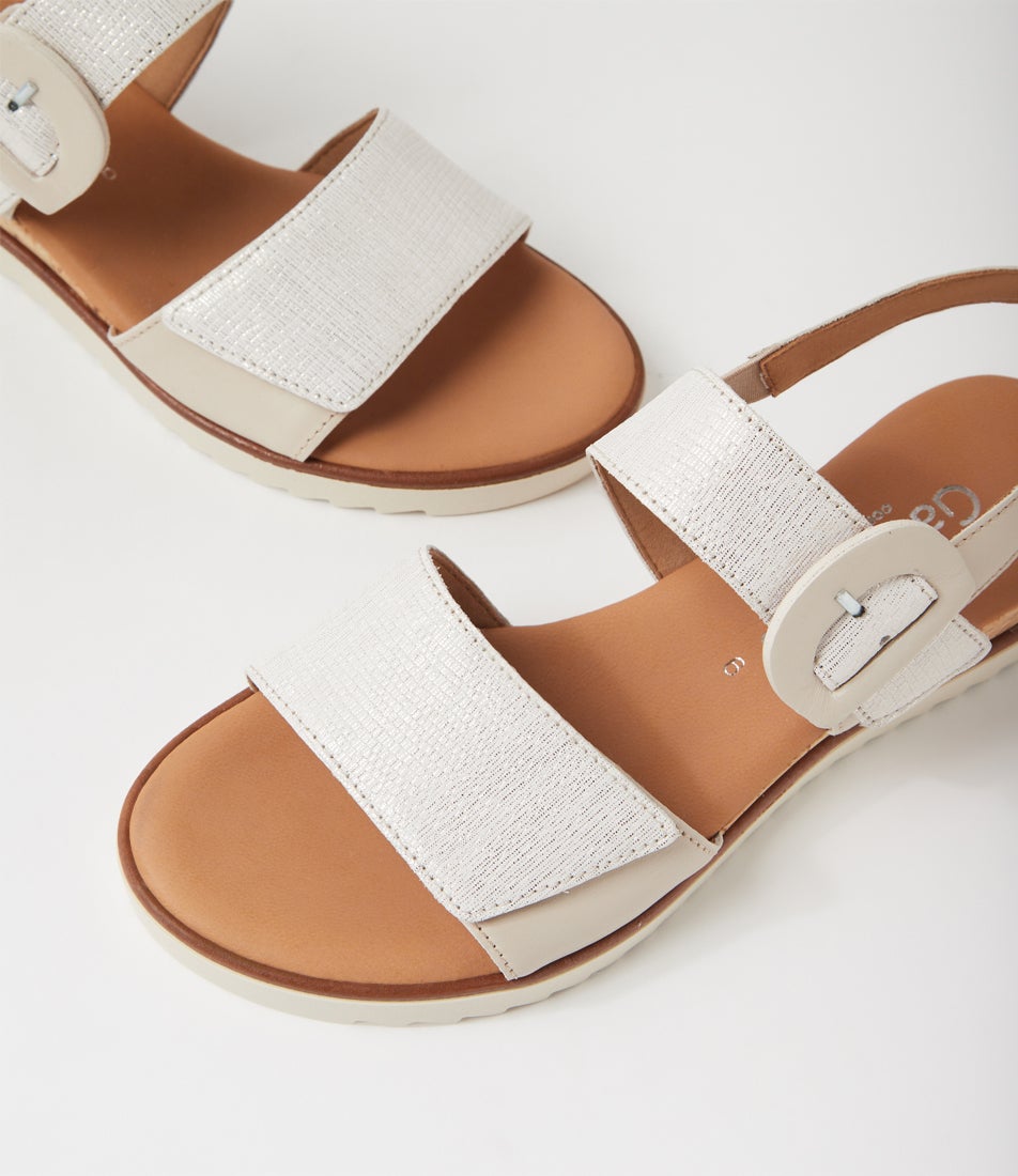 Beatrix Bianco Leather Sandals