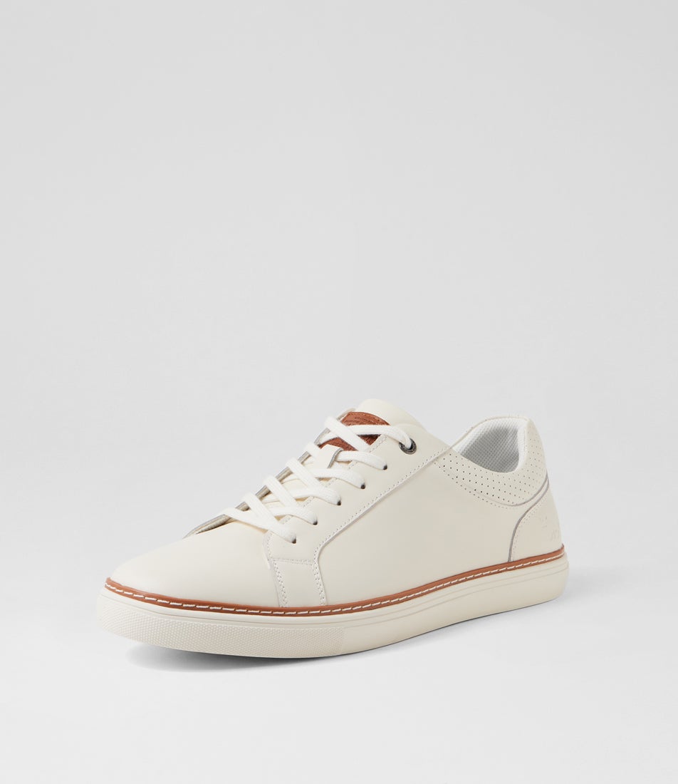 Bolton White Leather Sneakers