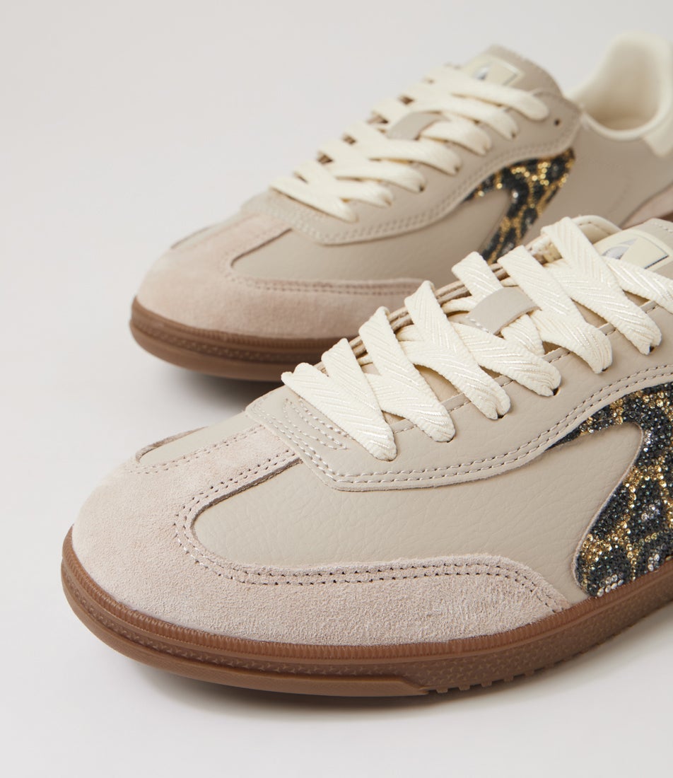Hotshot Taupe Fabric Sneakers