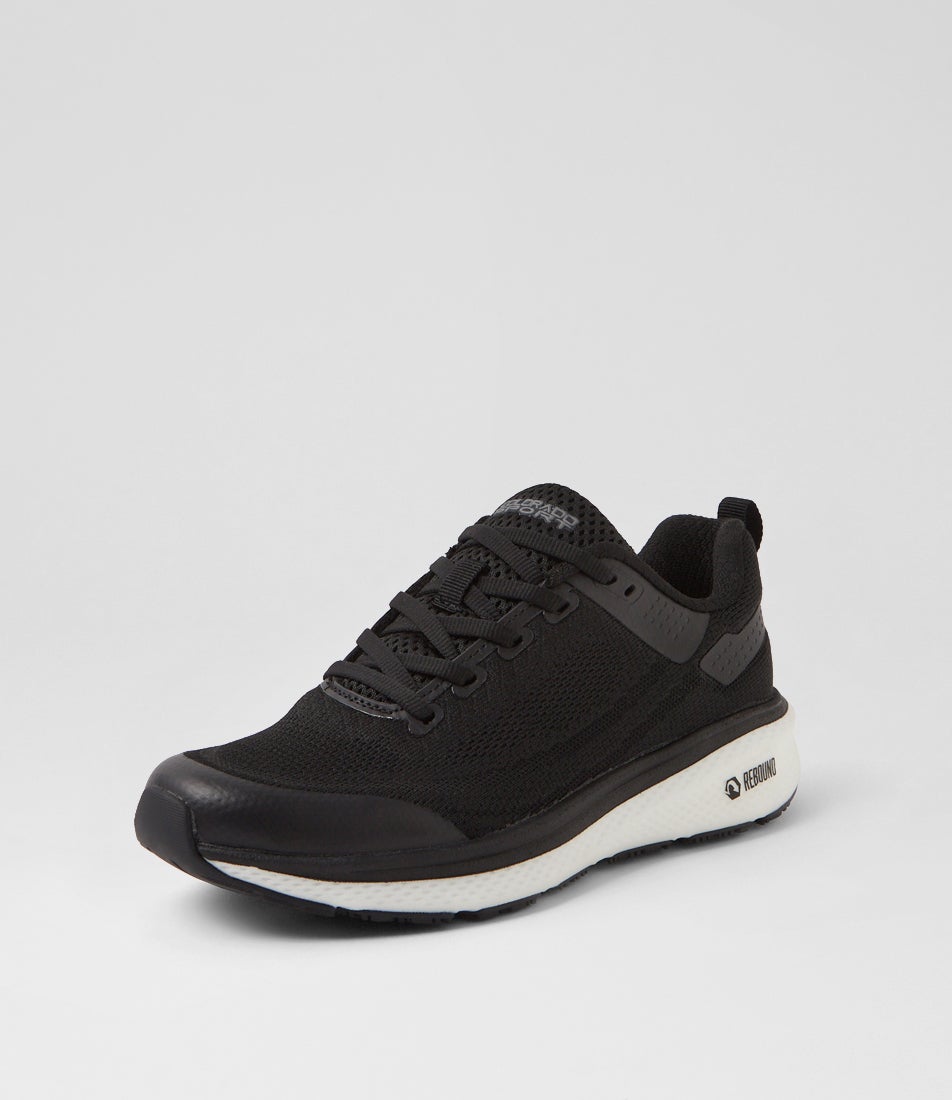 Lasser Senior G Black White Knit Sneakers