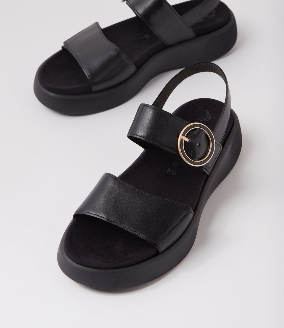 Ingrid Schwarz Leather Sandals