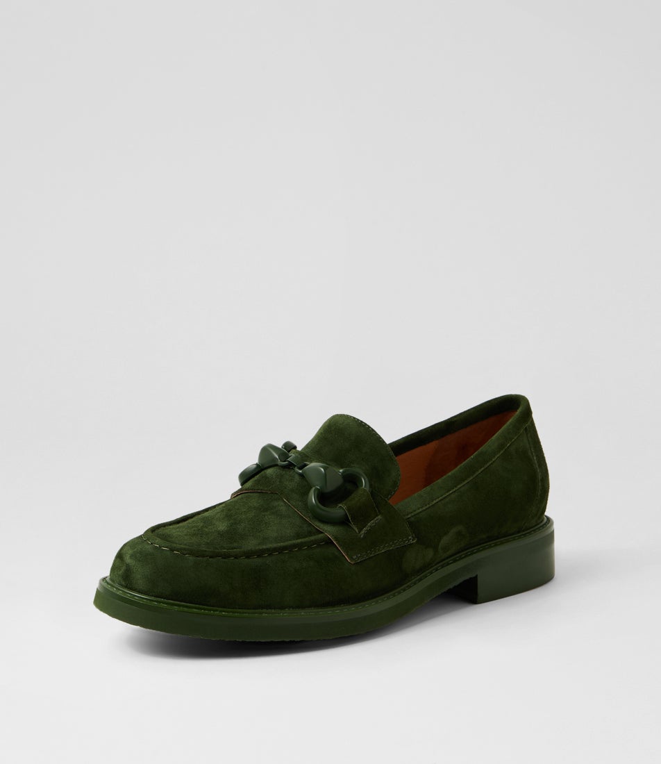 Belgrades Olive Suede Loafers