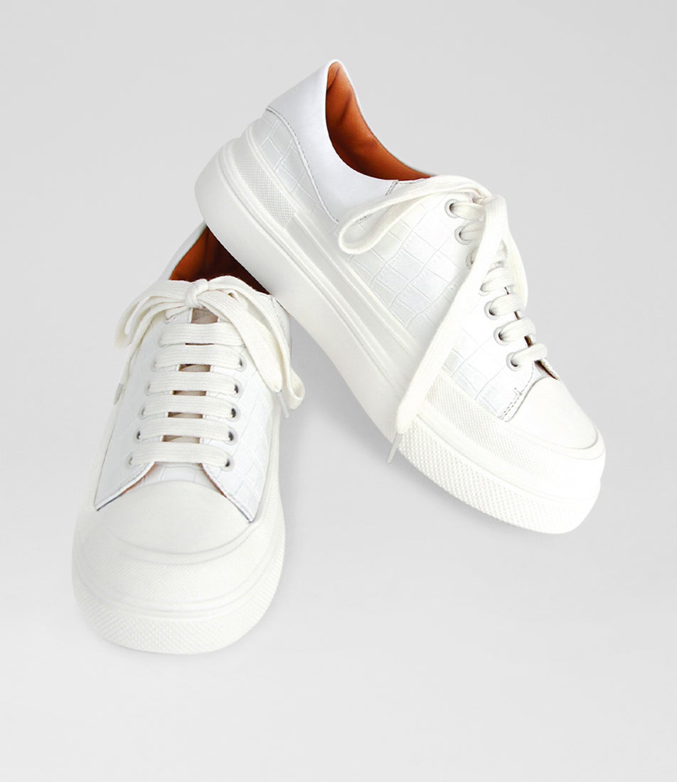 Just A Dream White Leather Sneakers