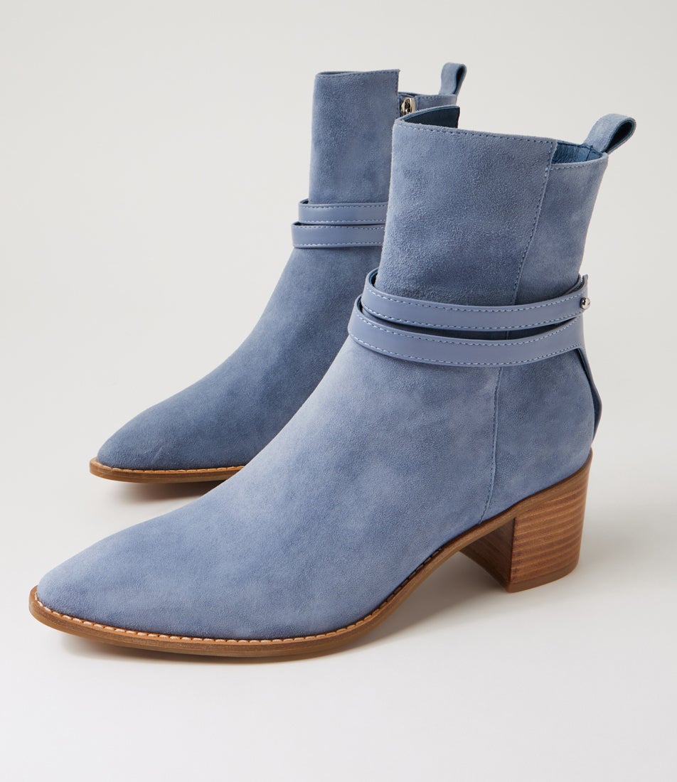 Finniss Bluey Suede Leather Ankle Boots Finniss Bluey Suede Leather Ankle Boots