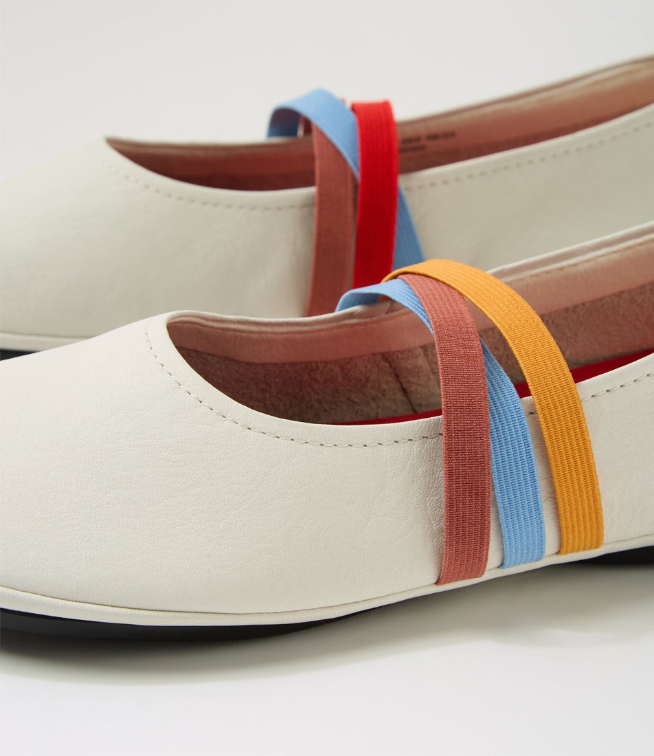 Twins White Leather Mary Janes