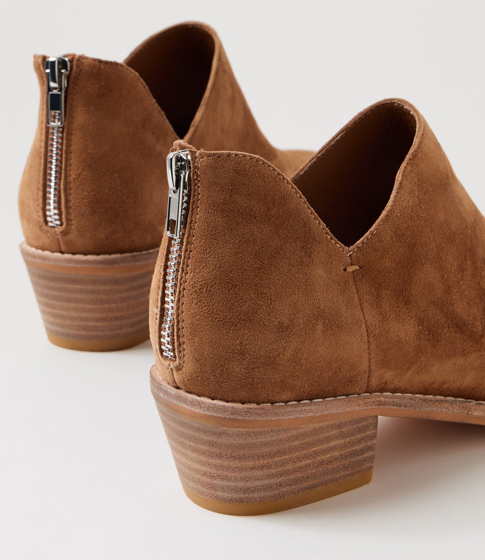 Dolfin Light Choc Suede Ankle Boots