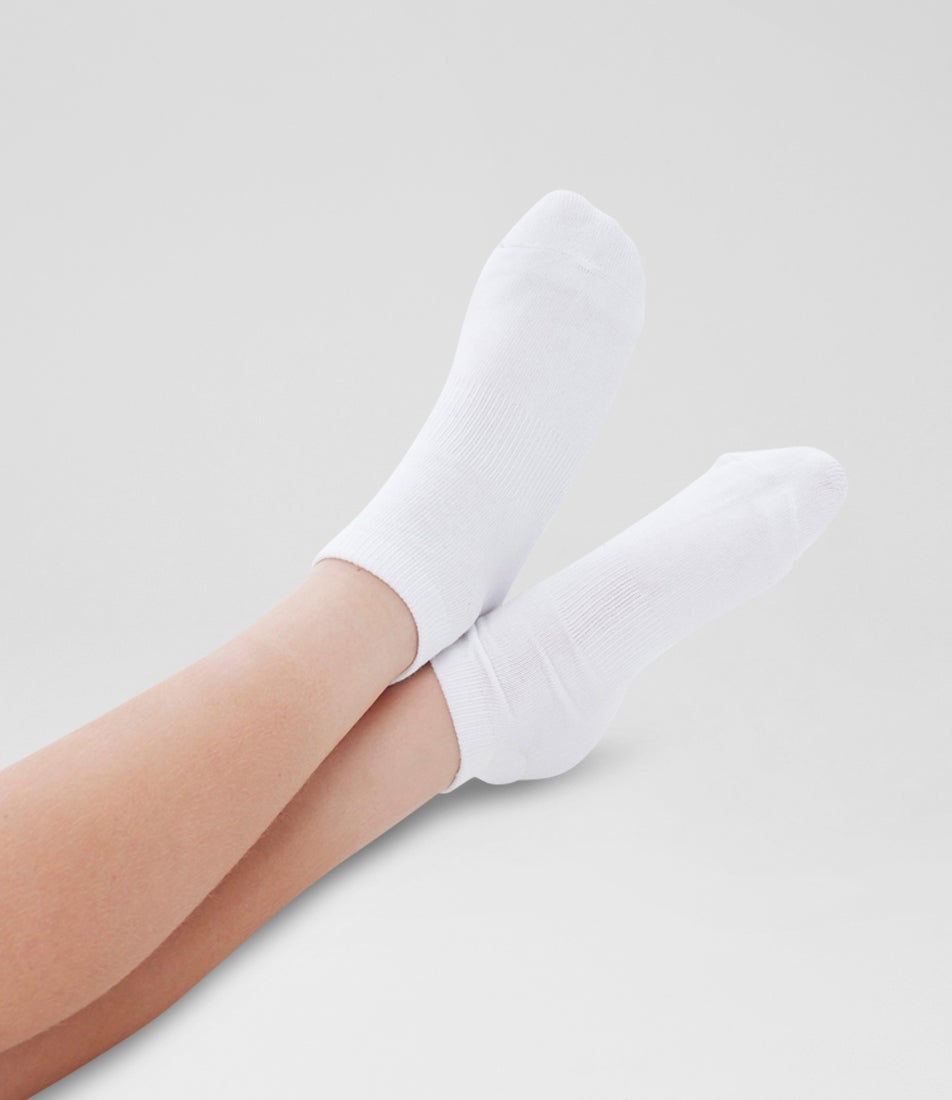 3 Pack Ankle White Cotton Socks