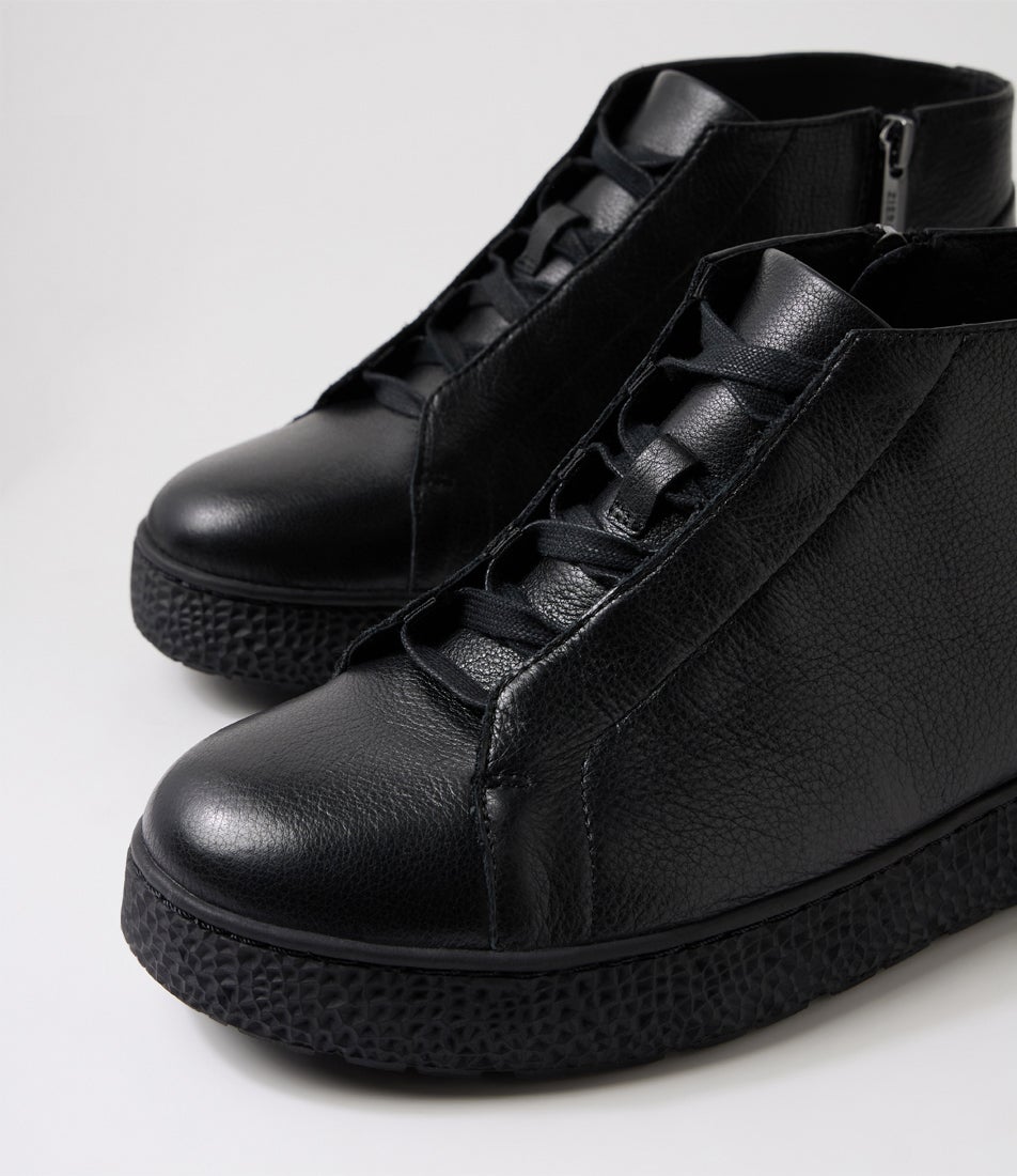 Oprea Xw Black Leather Ankle Boots