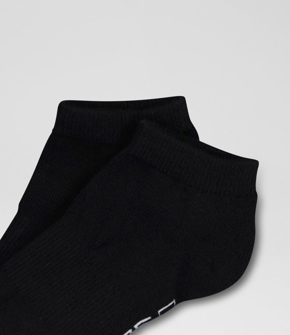 Core 3 Pack Ankle Black Cotton Socks